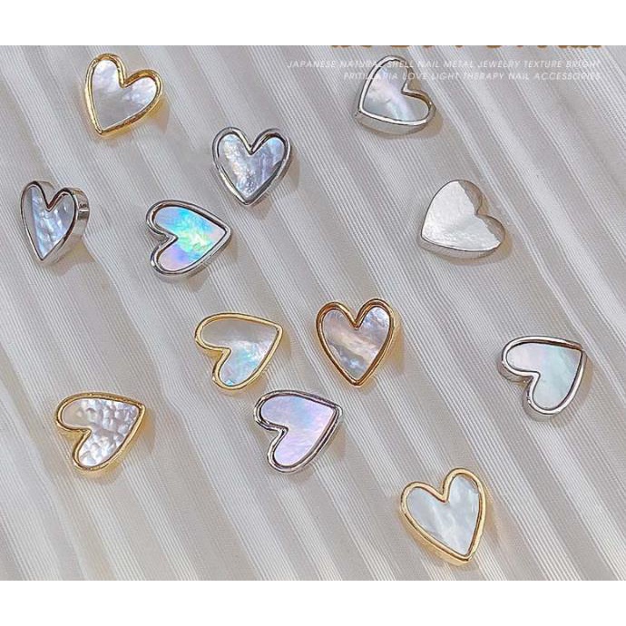 Charm Tim Vàng Bạc Trang Trí Nail