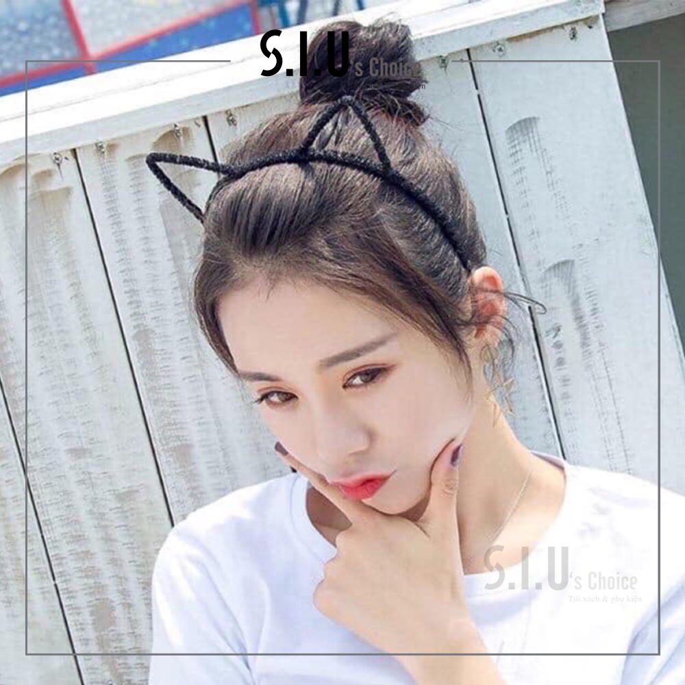 Bờm cài tóc tai mèo bằng nhung dễ thương cho nữ siuschoice - SIUSPK41