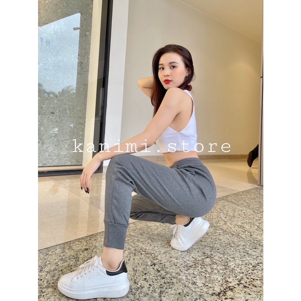 Quần jogger nữ len tăm bo gấu lưng thun - quần nỉ bo gấu chất len tăm loại 1 đẹp | BigBuy360 - bigbuy360.vn