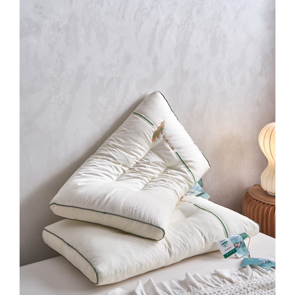 Gối đầu có rãnh Matxa Tencel vô cùng mát, Ruột gối được làm từ nguyên liệu thiên nhiên vô cùng an toàn đối với sức khỏe