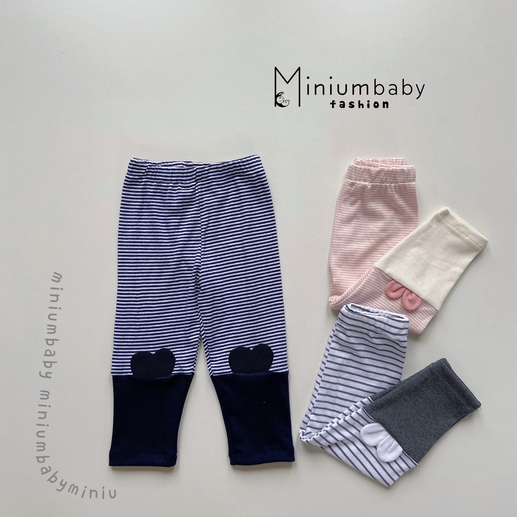 Quần legging tai mèo bé gái size Nhí (11-23kg) cotton Minium cao cấp, quần dài trẻ em