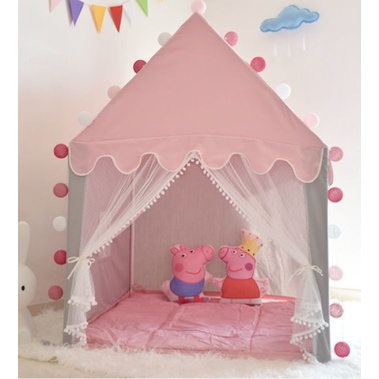 Lều Công Chúa S5 Khung bền chắc, vải rèm đẹp bé thích mê ly - KÈM PHỤ KIỆN ( thảm+ đèn tròn )