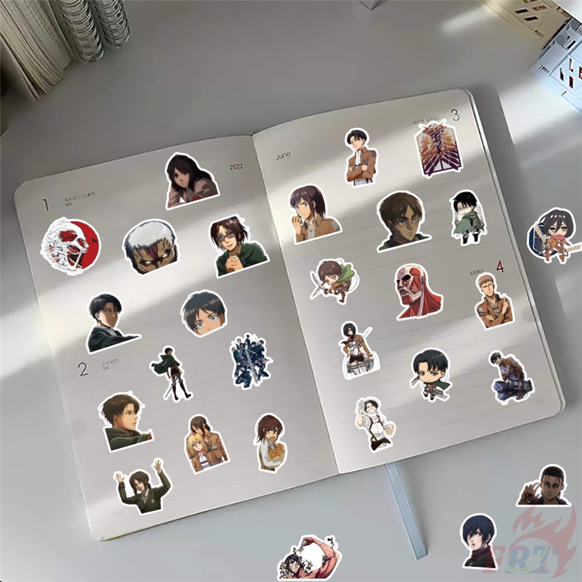56Pcs/Set ☆ Attack on Titan Stickers ☆ DIY Fashion Decals Doodle Stickers