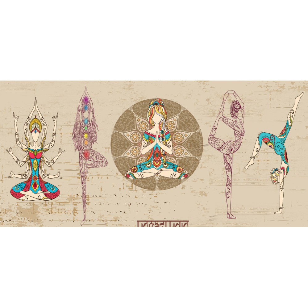 Tranh dán tường tranh trang trí yoga có sẵn keo có làm theo kích thước BINBIN TC81
