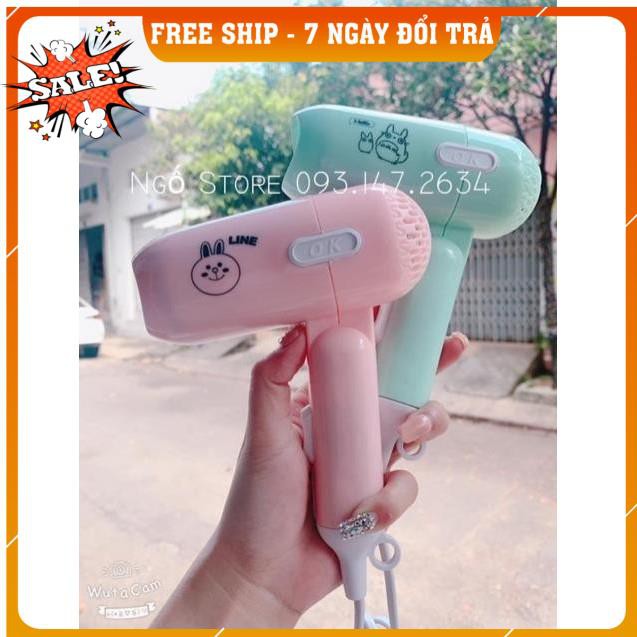 Máy sấy tóc mini 2 chế độ gấp gọn siêu kute