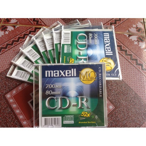 Đĩa Trắng CD-R Maxcel Có Kèm Vỏ Hộ Nhựa Cao Cấp