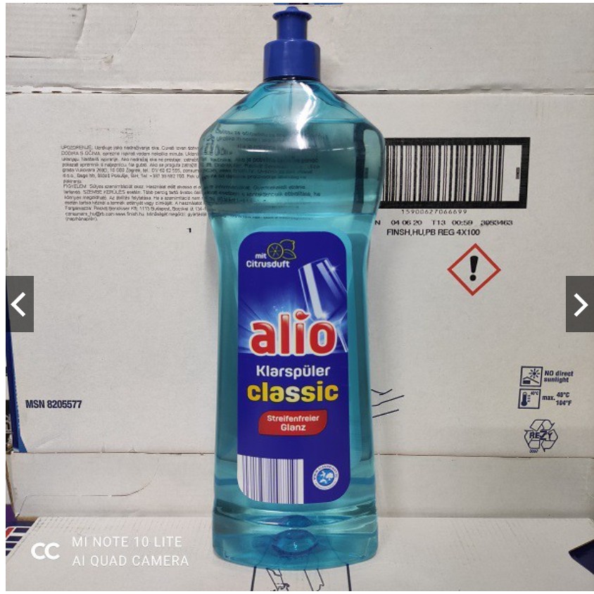 Dầu bóng rửa bát Alio chai 1000ml ( NK Đức )