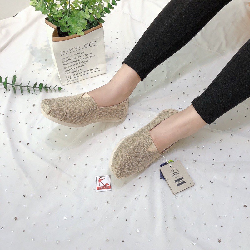 GIÀY TOMS NỮ XUẤT XỊN CHẤT LIỆU CANVAS HOẠ TIẾT SIÊU CUTE ĐẾ SU SIÊU NHẸ SIÊU ÊM