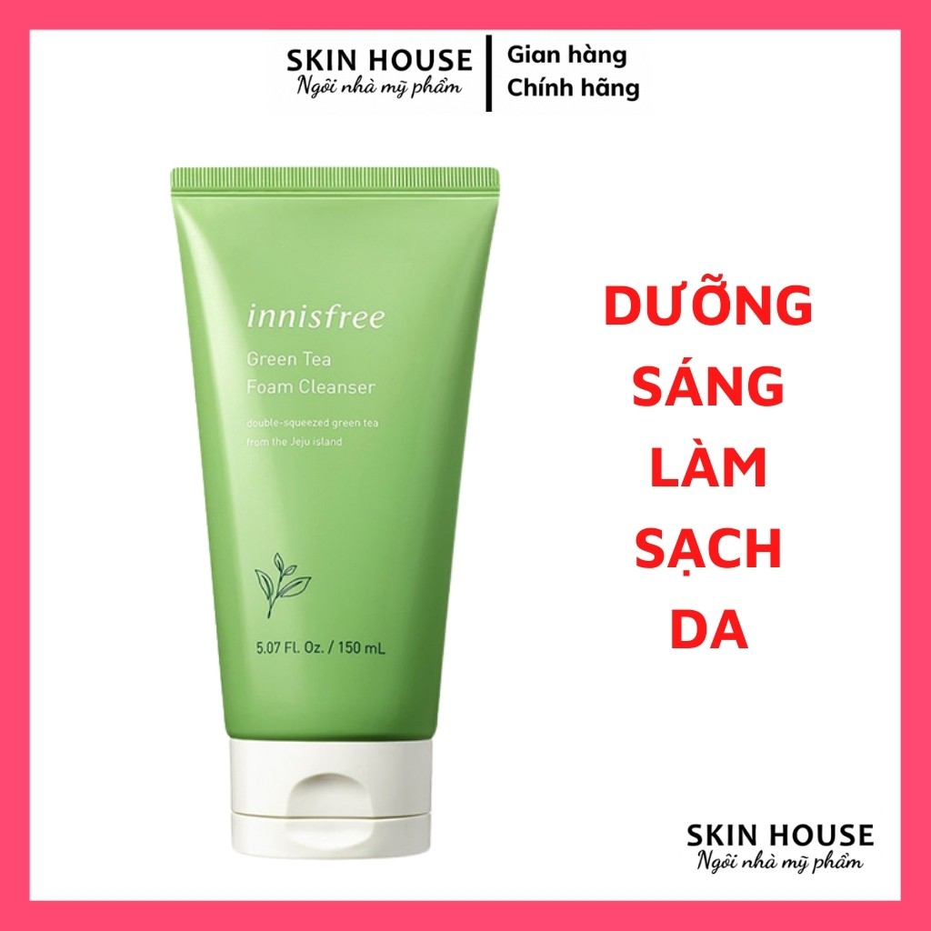 Sữa Rửa Mặt Trà Xanh Innisfree Green Tea Foam Cleanser 150ml Làm Sạch Sâu & Ngăn Ngừa Mụn