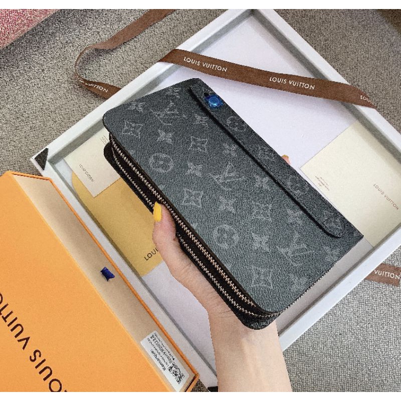 Clutch nam (túi cầm tay nam) 2 zip sz22cm  phiên bản mới đẹp dã man