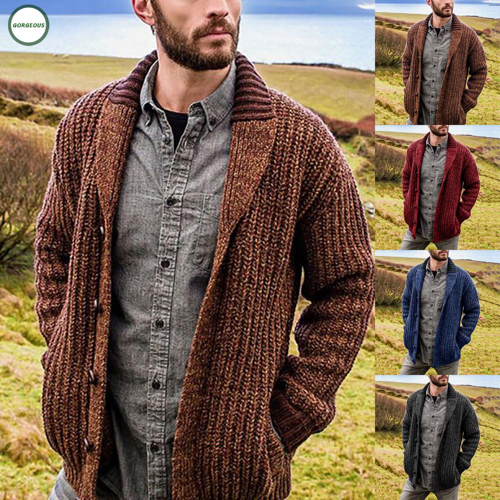 Sweater Casual Winter Jumper Overcoat Sweater Cardigan Single-Breasted