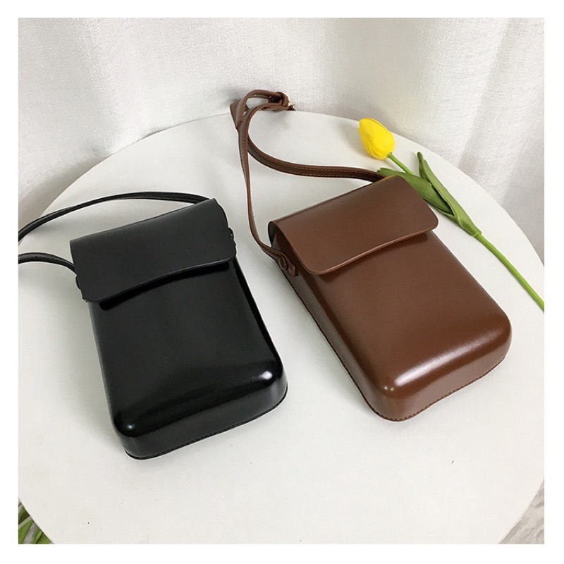 TÚI ĐEO CHÉO BASIC CHẤT DA PU BÓNG