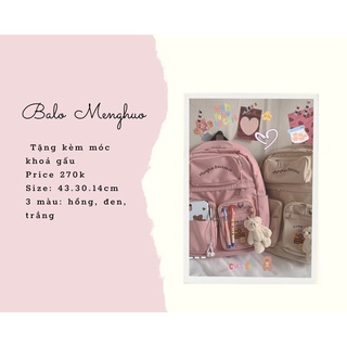 Balo Menghuo KÈM MÓC KHOÁ GẤU