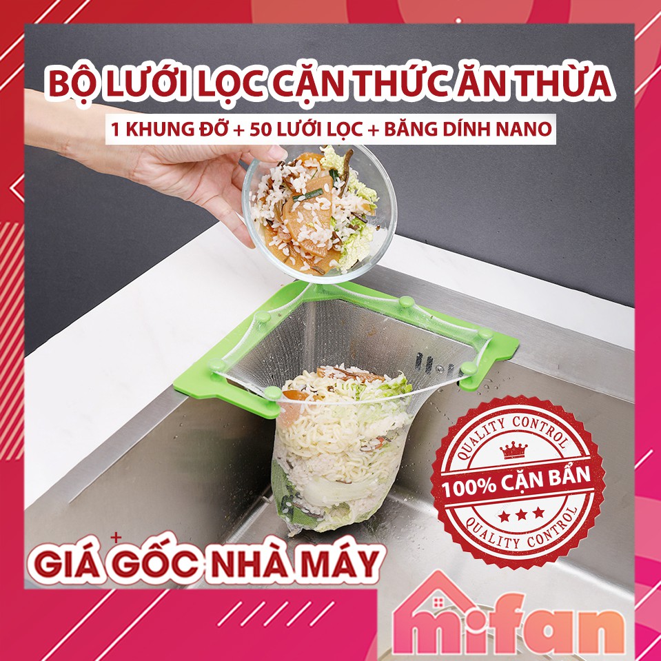 Giá Lưới Lọc Thức Ăn Thừa - Túi Lọc Rác Bồn Rửa Chén Bát - Khung nhựa ABS chất lượng cao.abin