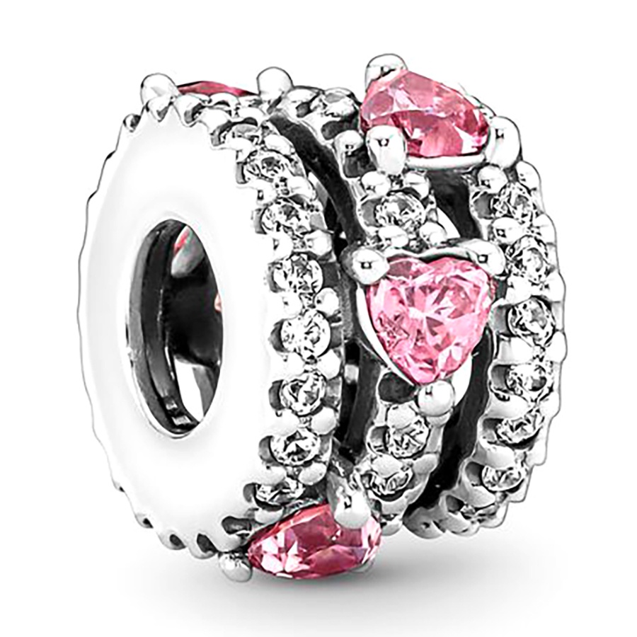 Hạt Charm Màu Bạc Hình Trái Tim / Xúc Xắc / Chìa Khóa Dùng Làm Trang Sức DIY