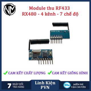 Module thu RF 433MHz RX480-E 4 kênh học lệnh (7 chế độ)