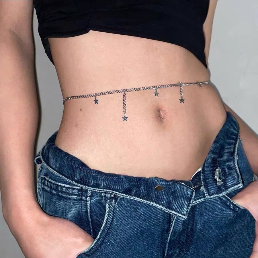 Chain thắt eo phụ kiện trang trí nổi bật vòng eo được sử dụng khi mặc áo croptop, bikini,..