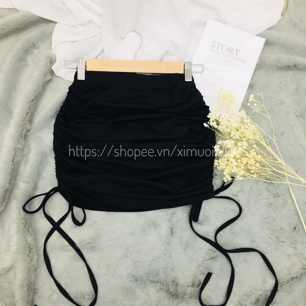 CHÂN VÁY RÚT DÂY 2 BÊN ÔM BODY QS QUYEN SHOP