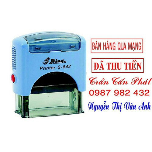 Khắc tên theo yêu cầu - dấu tên 1 dòng Shiny 852 - HÀNG NHẬP KHẨU