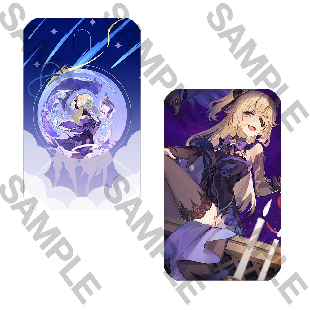 Ảnh card bo góc in hình GENSHIN IMPACT thẻ bo viền 5*8cm anime chibi 1 tấm