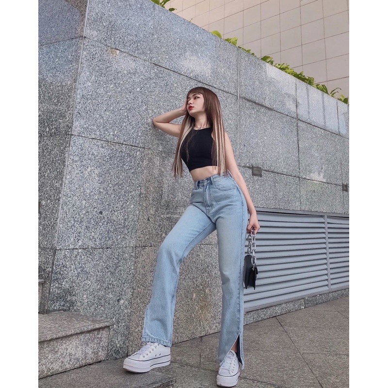Quần Jen Xẻ Lai Thuộc Thương hiệu Rocky Denim