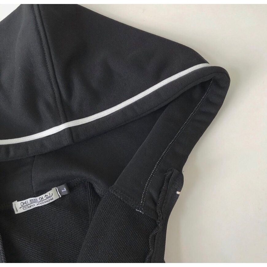 Áo Khoác Nỉ Unisex Ulzzang Viền Trắng, Áo Hoodie Sweater Bông Form Rộng Basic NinaStore | BigBuy360 - bigbuy360.vn