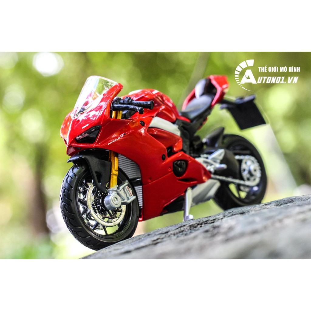 MÔ HÌNH XE DUCATI PANIGALE V4 RED 1:18 BBURAGO 6889