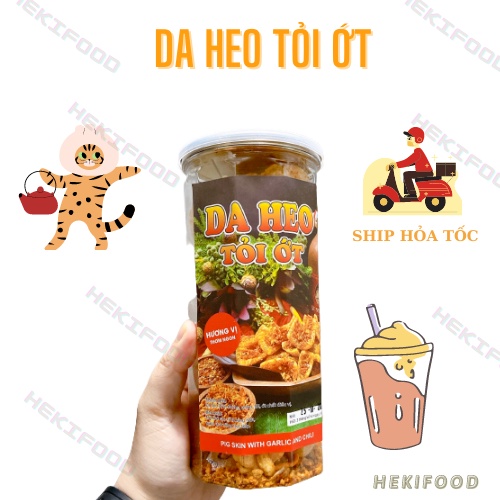 Da heo chiên giòn tỏi ớt 160g - Ăn vặt Heki