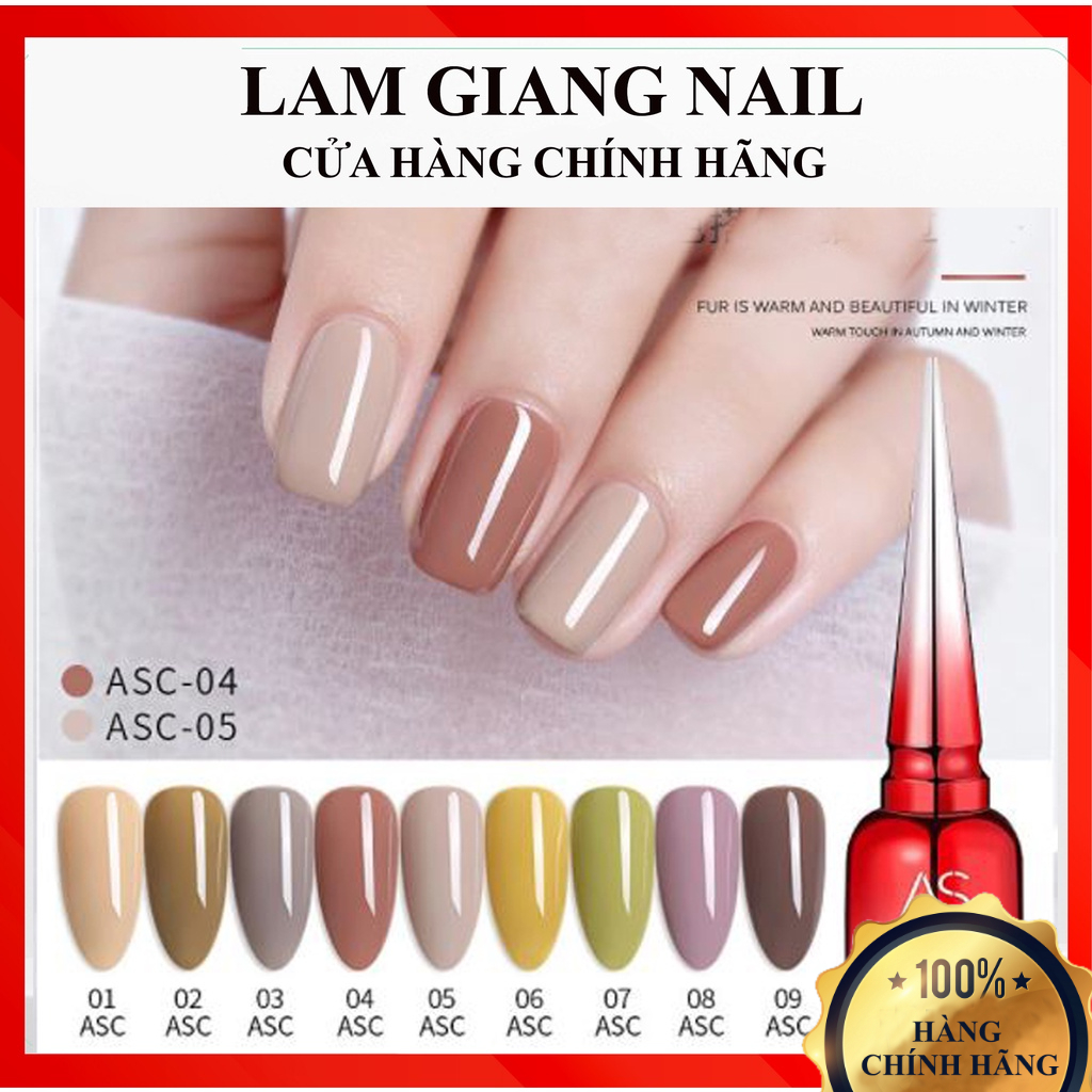 SET Sơn gel AS mẫu chai đỏ nhọn ASC 9 chai 15ml siêu HOT siêu xịn