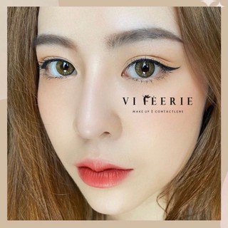 Lens nâu Lyn Brown 0 độ nhập khẩu Hàn Quốc chính hãng - VF Lens