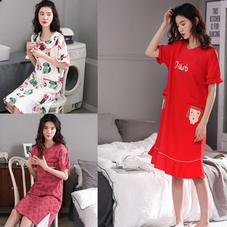 {VIDEO} Đầm nữ đầm mặc nhà vải Cotton 100 thống thoáng - phong cách trẻ trung & cá tính (Full size)