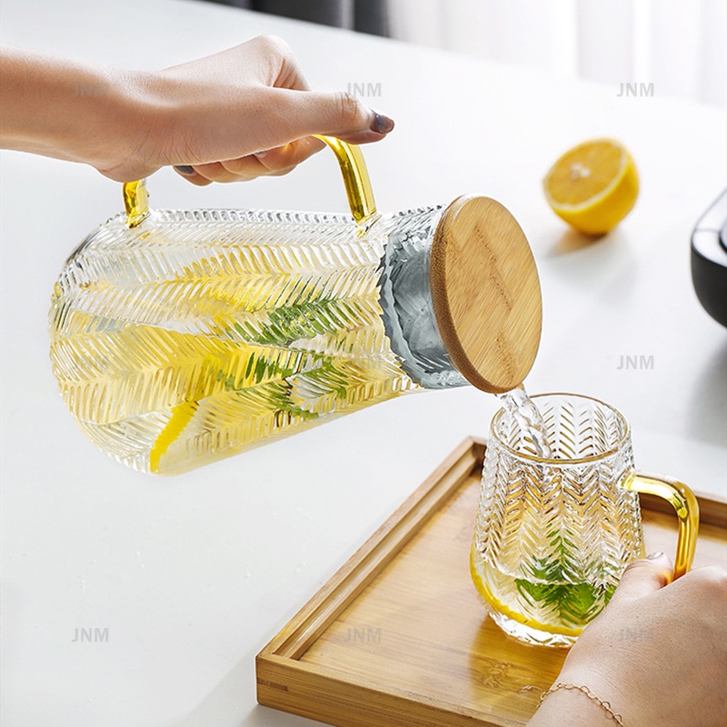 Bộ bình đựng nước nóng lạnh/cốc trong suốt chịu nhiệt tiện dụng có bán lẻ