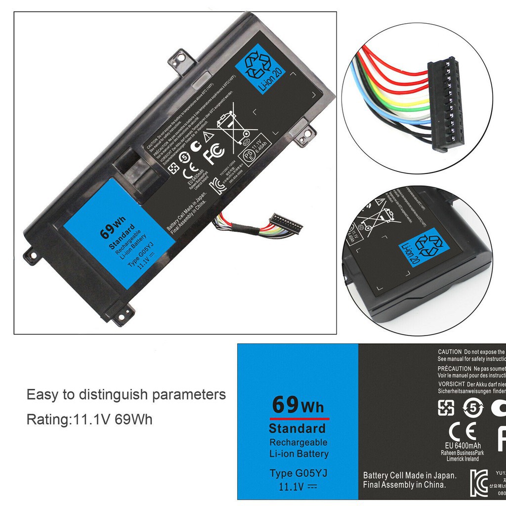 Pin Laptop DELL ALIENWARE M14X R3 (ZIN) - Alienware 14 A14 M14X R3 R4 G05YJ 0G05YJ Y3PN0 8X70T