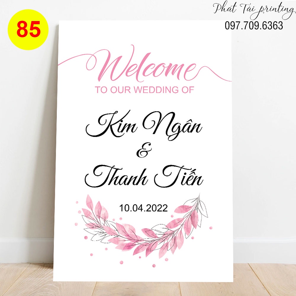 MS 85 - Bảng Welcome trang trí đám cưới