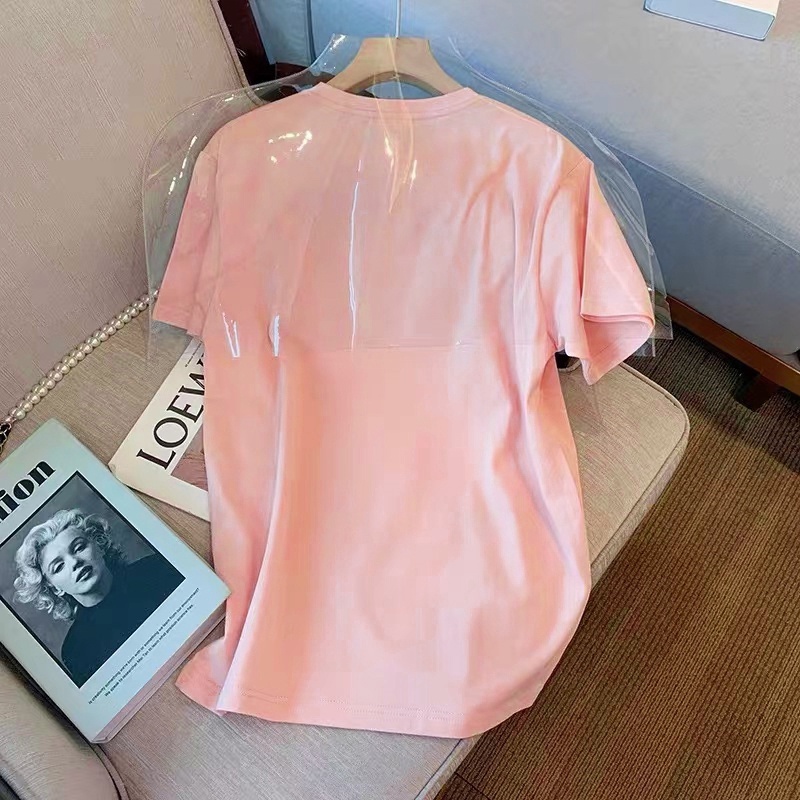 NRVP Áo thun tay ngắn cổ tròn in hình hổ hoạt hình 100% từ cotton thời trang phong cách Hàn Quốc cho nữ