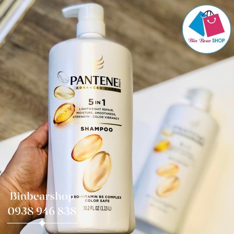 Dầu gội Pantene 5in1 của Mỹ chai 1.13lít