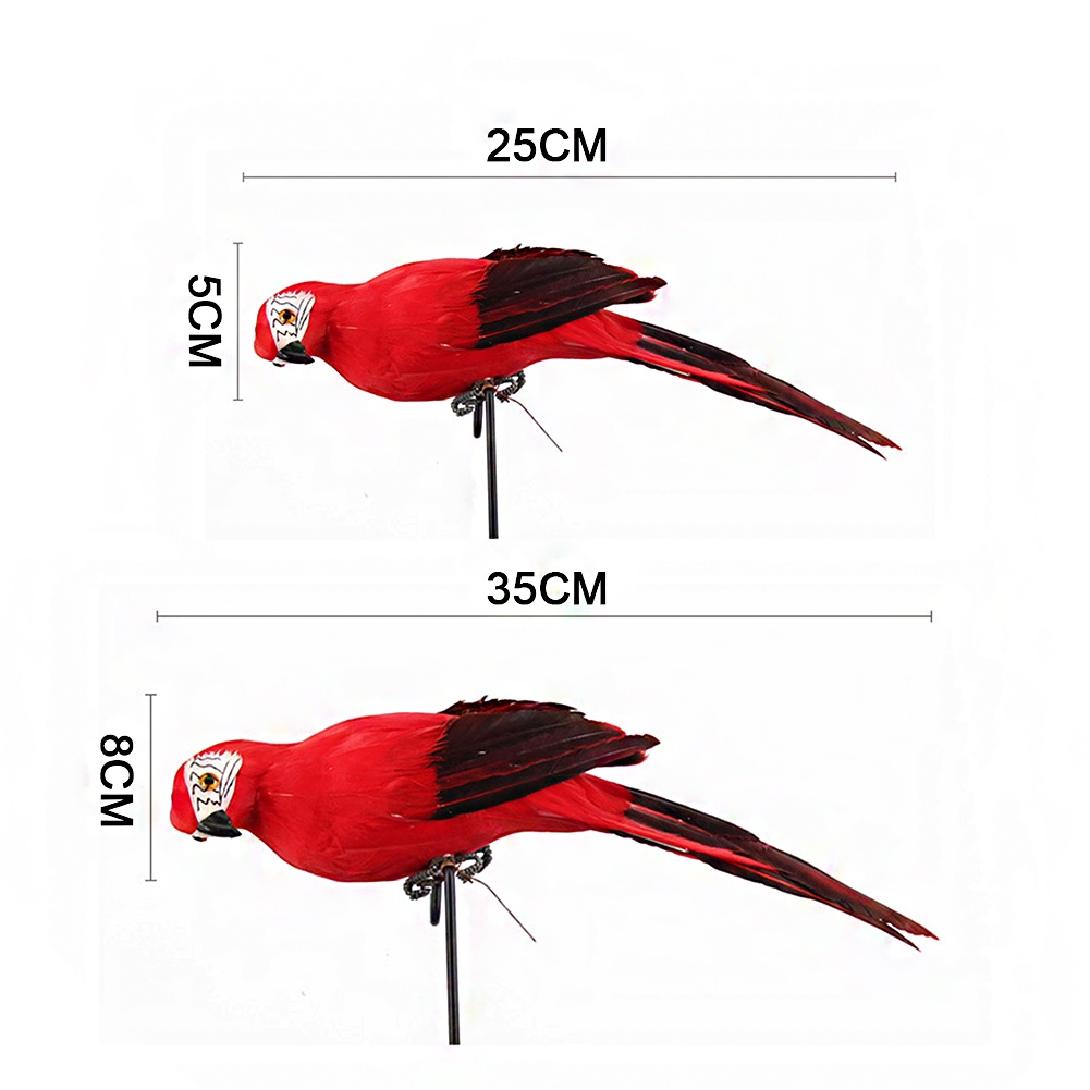 Mô Hình Chim Vẹt Giả 25 / 35cm Trang Trí