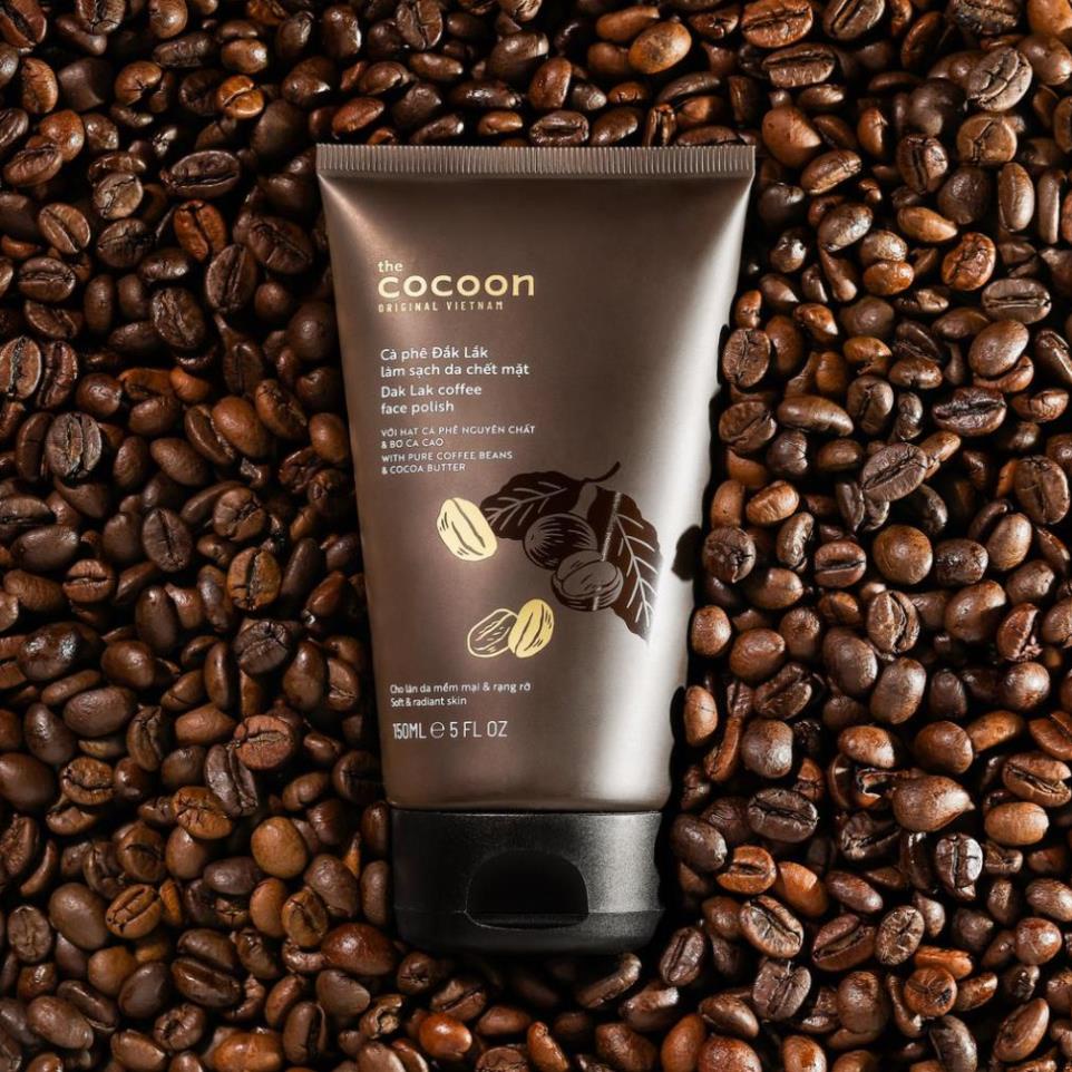 Tẩy da chết mặt cà phê Đắk Lắk Cocoon cho làn da mềm mại &amp; rạng rỡ 150ml