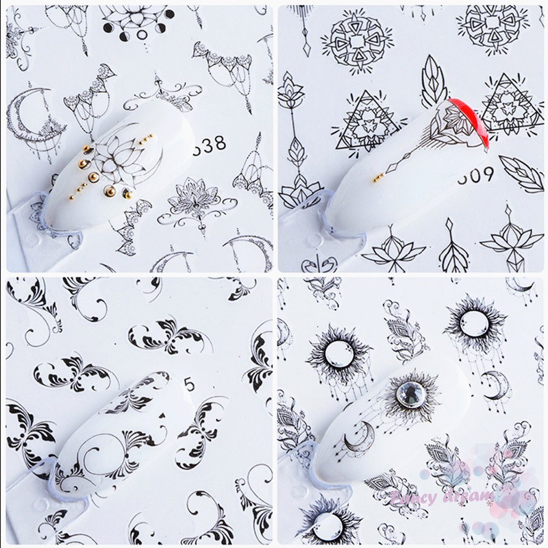 Set 40 miếng dán trang trí móng tay nghệ thuật