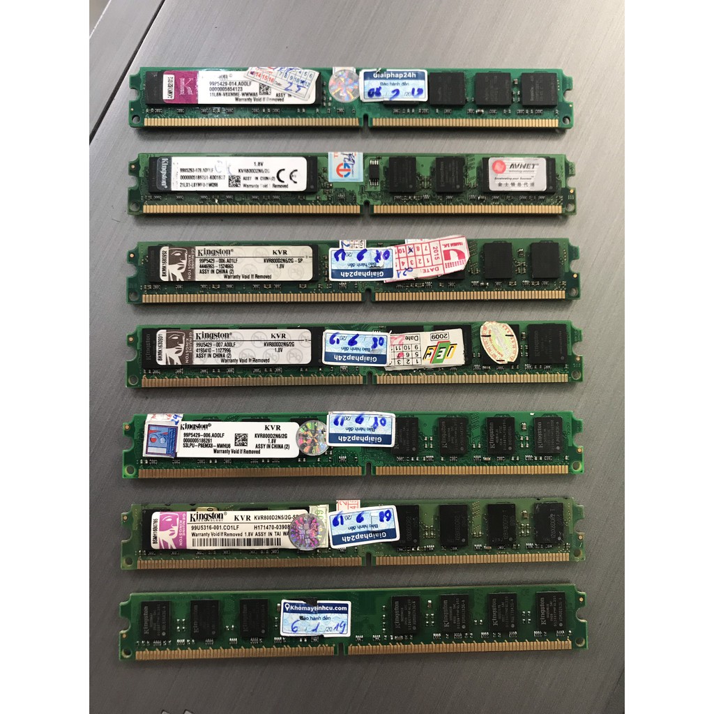 Ram Máy tính bàn và Laptop các loại 1GB/ 2GB/ 4GB DDR2 | DDR3 Cũ  - Bảo hành 12 Tháng