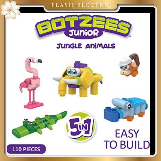 ĐỒ CHƠI THÔNG MINH BOTZEES JUNIOR - JUNGLE ANIMALS SET [Chính hãng]