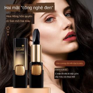 (Hàng Mới Về) Son Môi Vov Màu Đen Thiết Kế Vỏ Hình Hoa Hồng Đen Sang Trọng