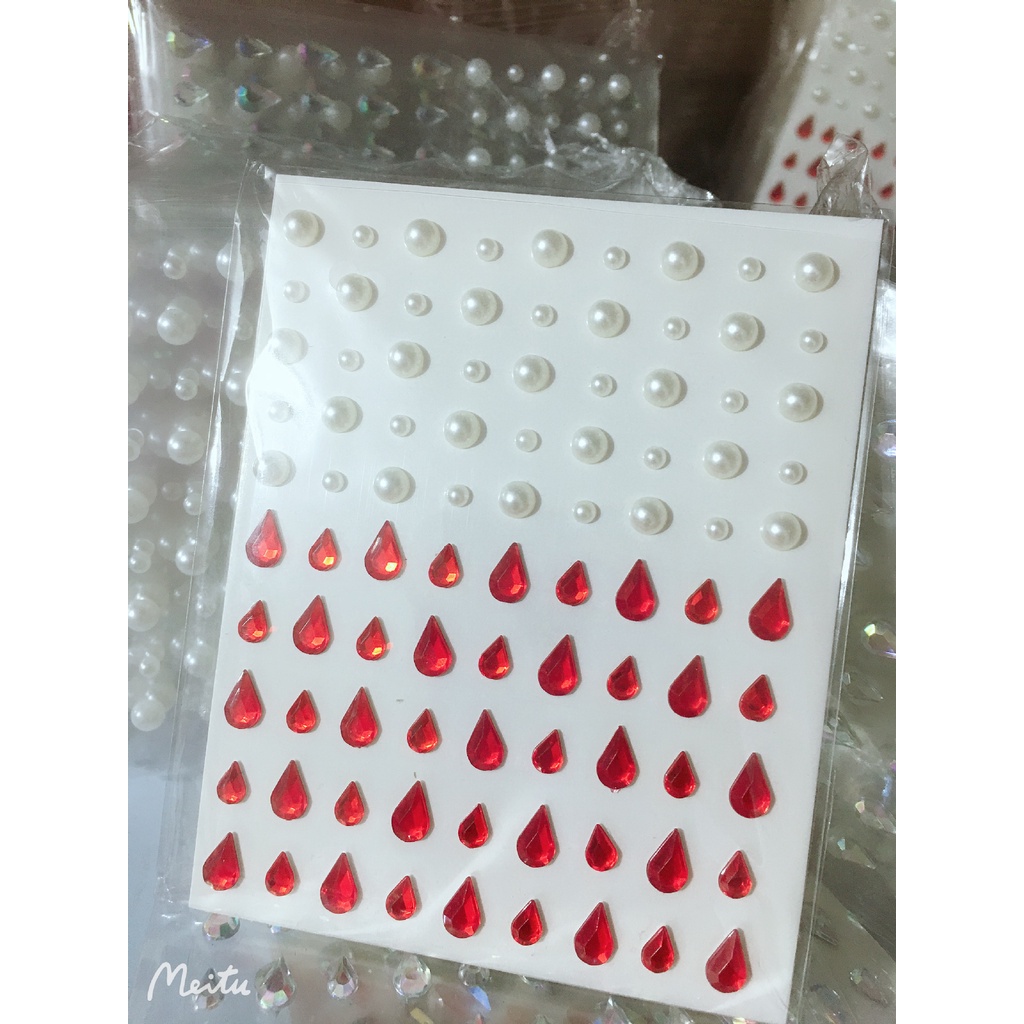 Miếng Dán Trang Điểm Mắt / Lông Mày Hình Viên Kim Cương DIY