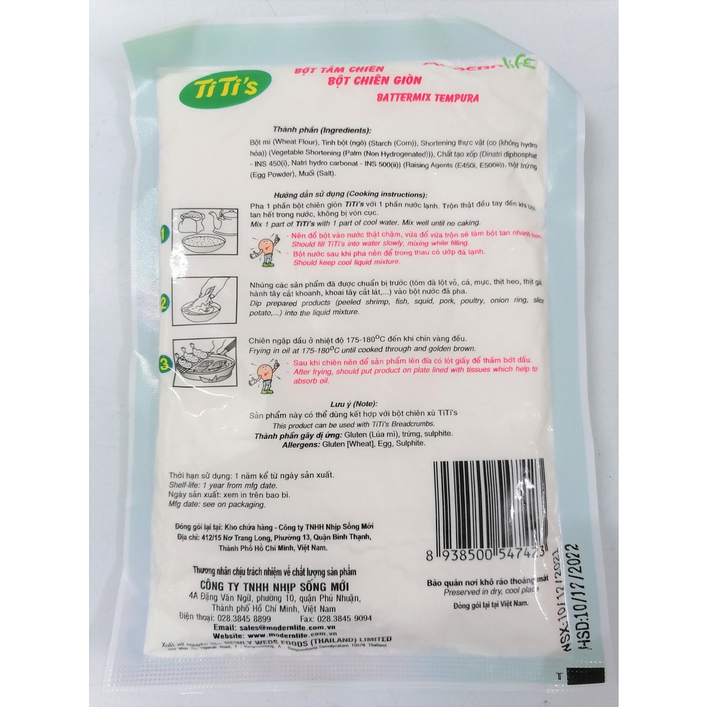 [150g] BỘT CHIÊN GIÒN [Thailand] TITI’S Battermix Tempura (nsm-hk)