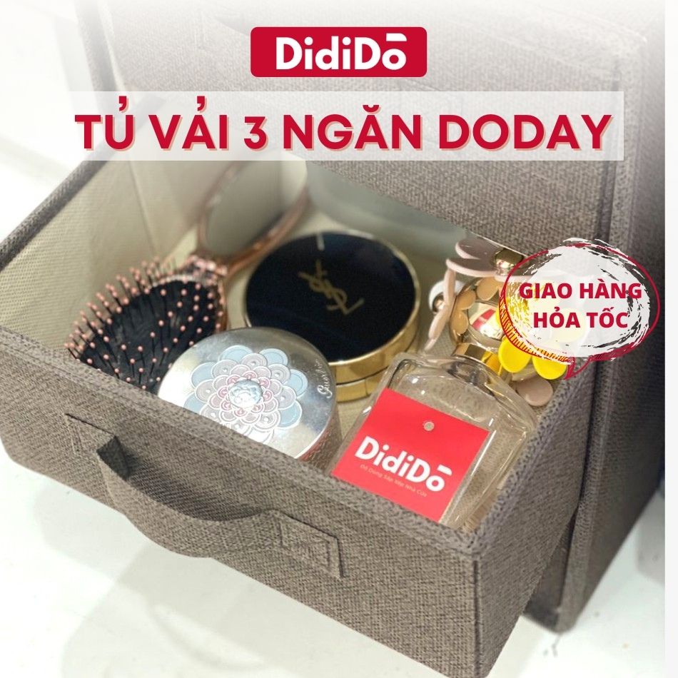 Tủ vải mini 3 ngăn Doday Hàn Quốc