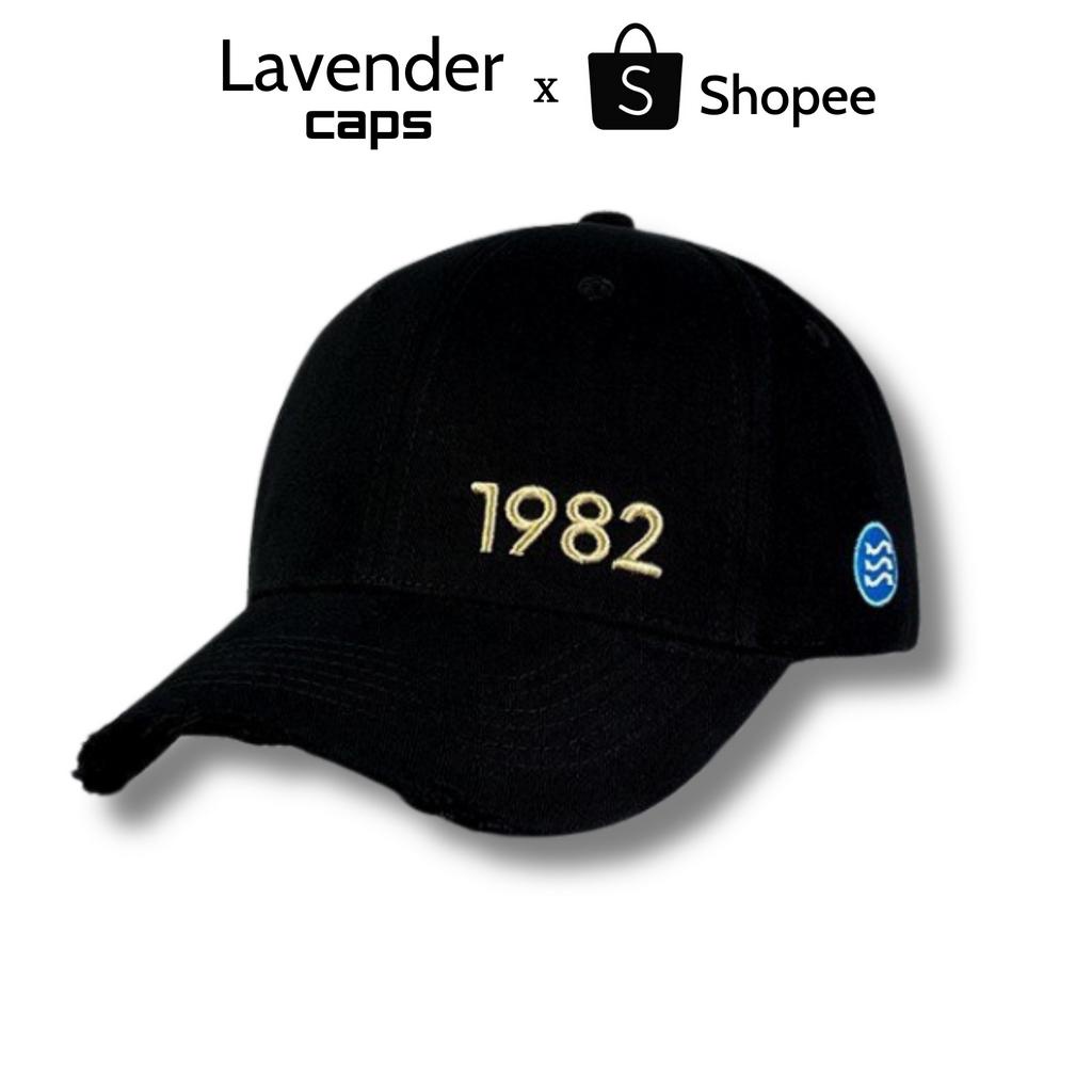 Nón kết Mũ lưỡi trai đen 1982 logo thêu dành cho nam nữ Free size