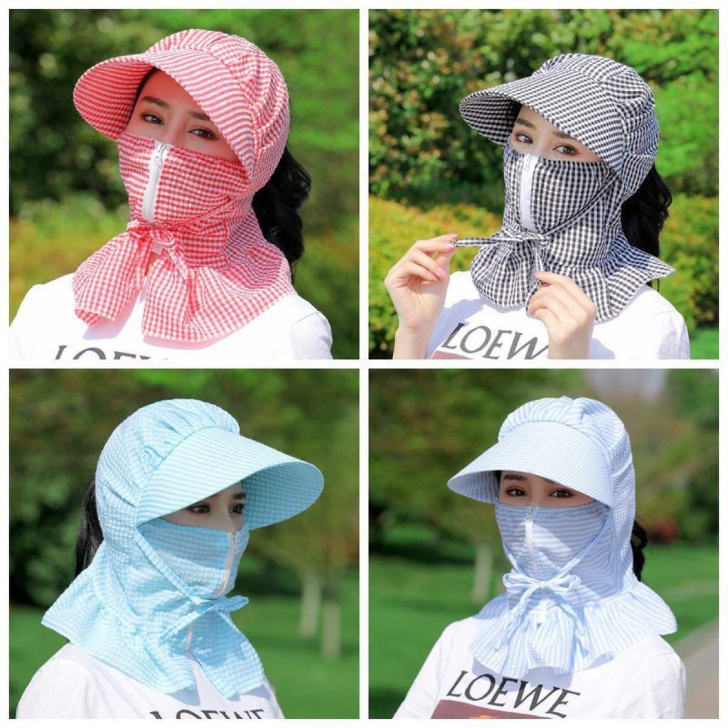 Mũ chống nắng kèm khẩu trang chống tia uv | BigBuy360 - bigbuy360.vn