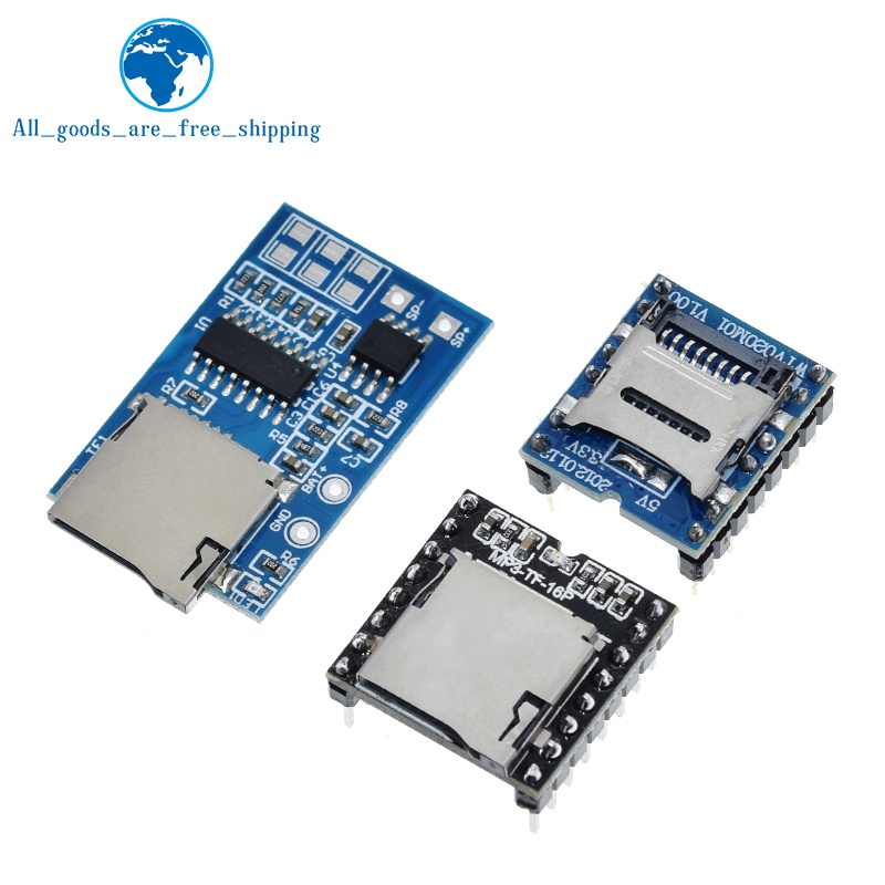 Mô-đun Nguồn Máy Nghe Nhạc MP3 MP3 Thẻ TF WTV020 GPD2846A Cho Arduino GM