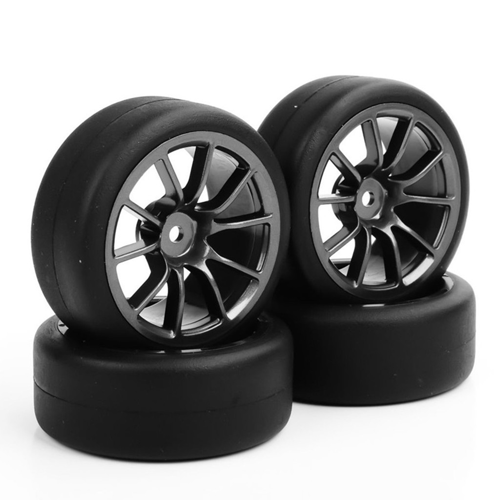 Set 4 Bánh Xe Cao Su Cho Xe Đồ Chơi Tỉ Lệ 1 : 10 Hpi Hsp