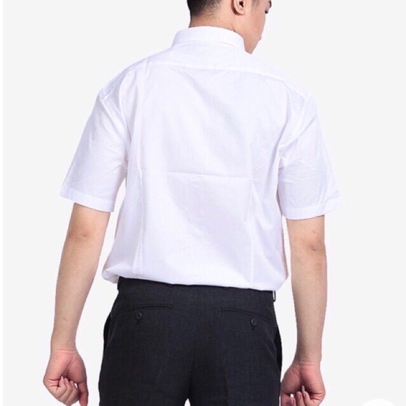 Áo Sơ Mi Cộc Tay Nam Trung Niên Màu Trắng Cao Cấp | BigBuy360 - bigbuy360.vn